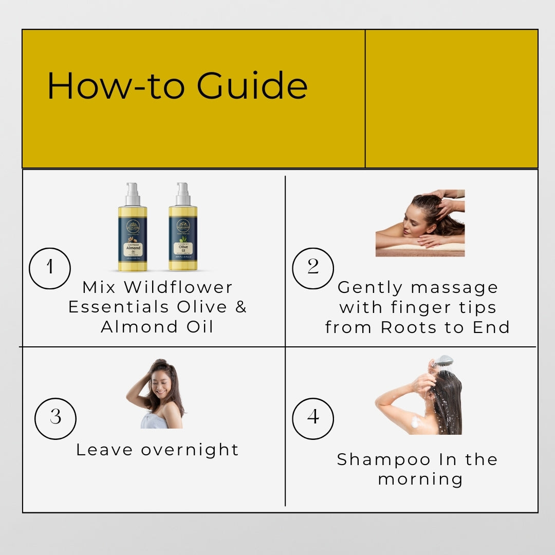 Olive Oil + Almond Oil Combo (100 ml each) Wildflower Essentials