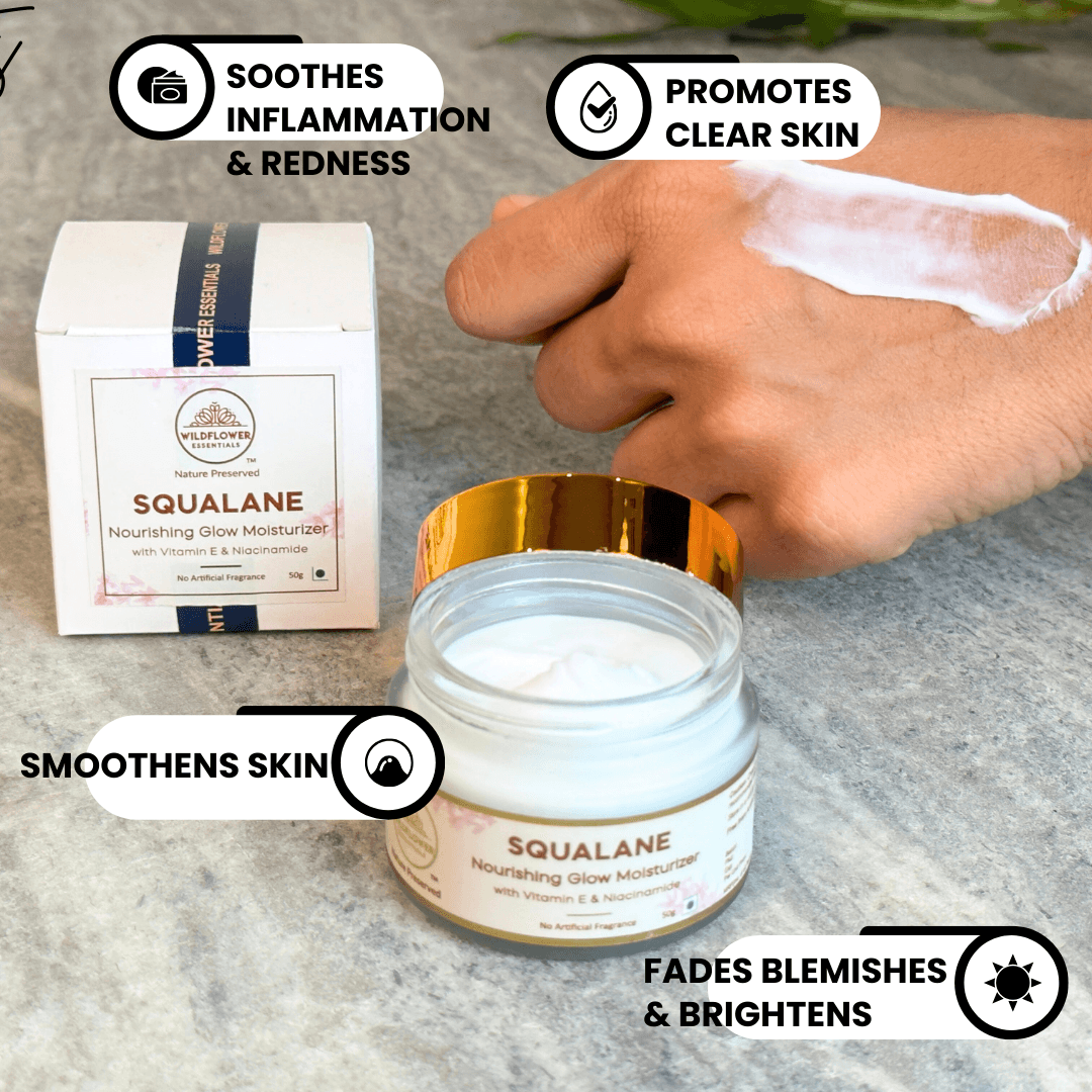 Squalane Nourishing Glow Moisturizer Wildflower Essentials