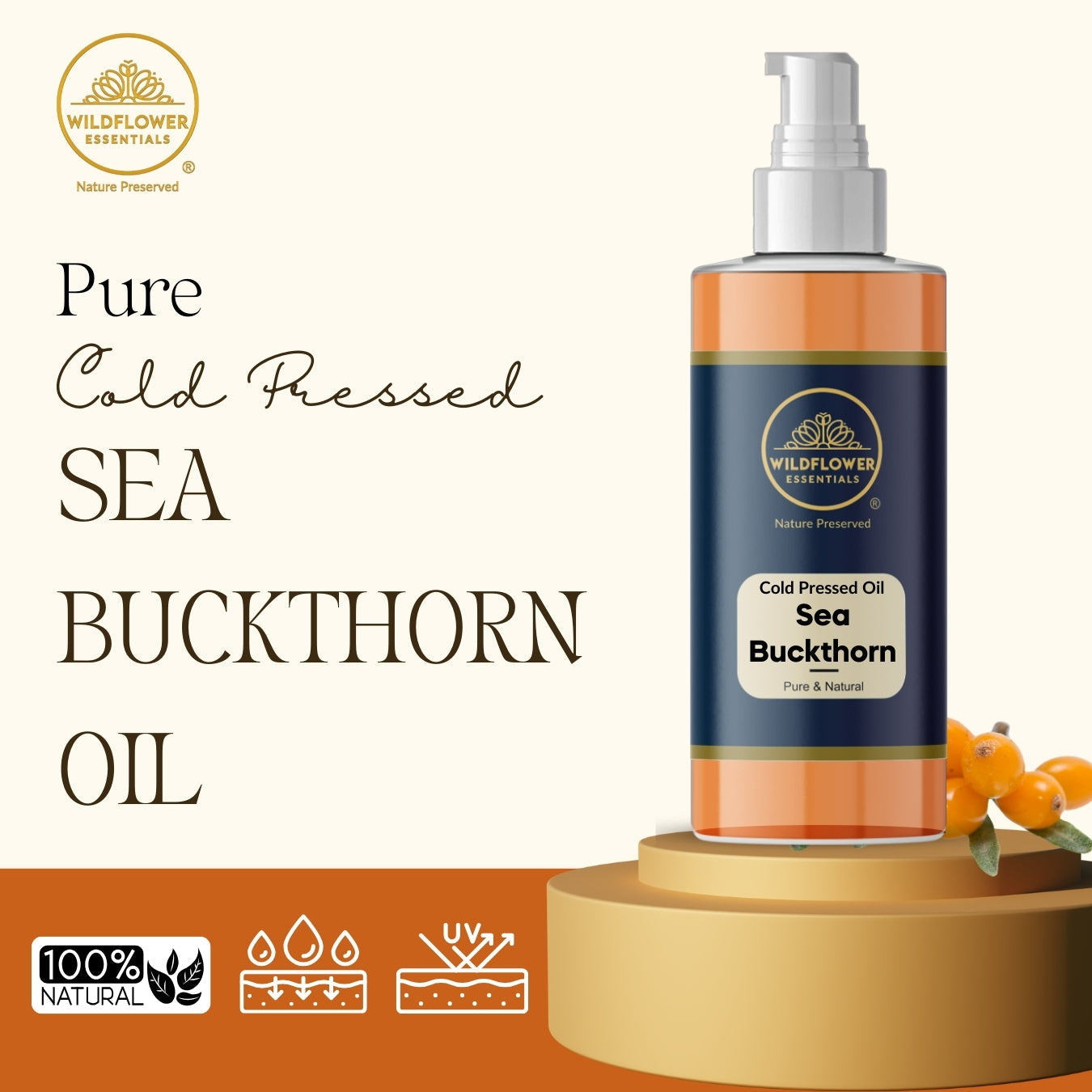Sea Buckthorn Oil- Cold Pressed Wildflower Essentials