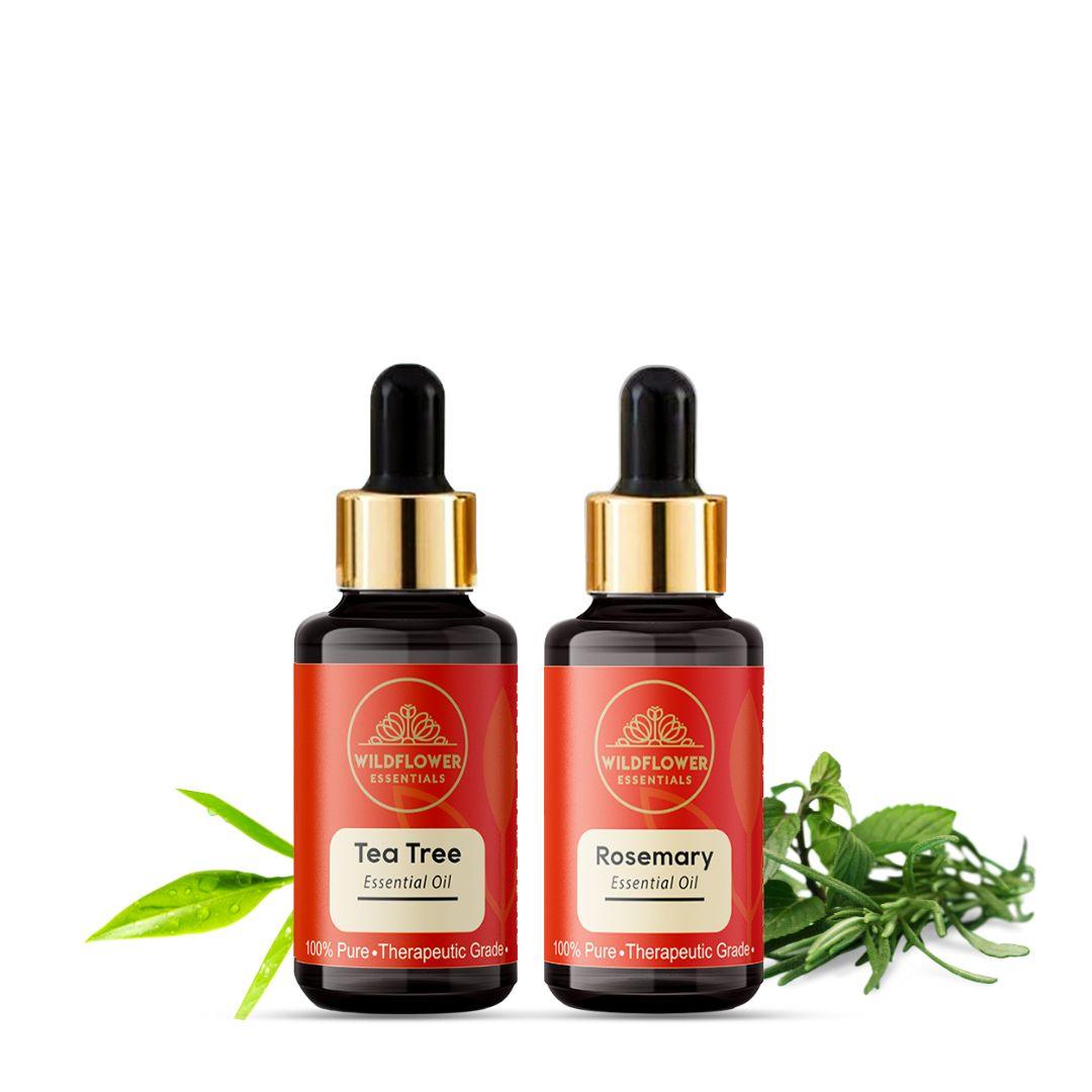 Tea Tree & Rosemary Essential Oil Combo Wildflower Essentials