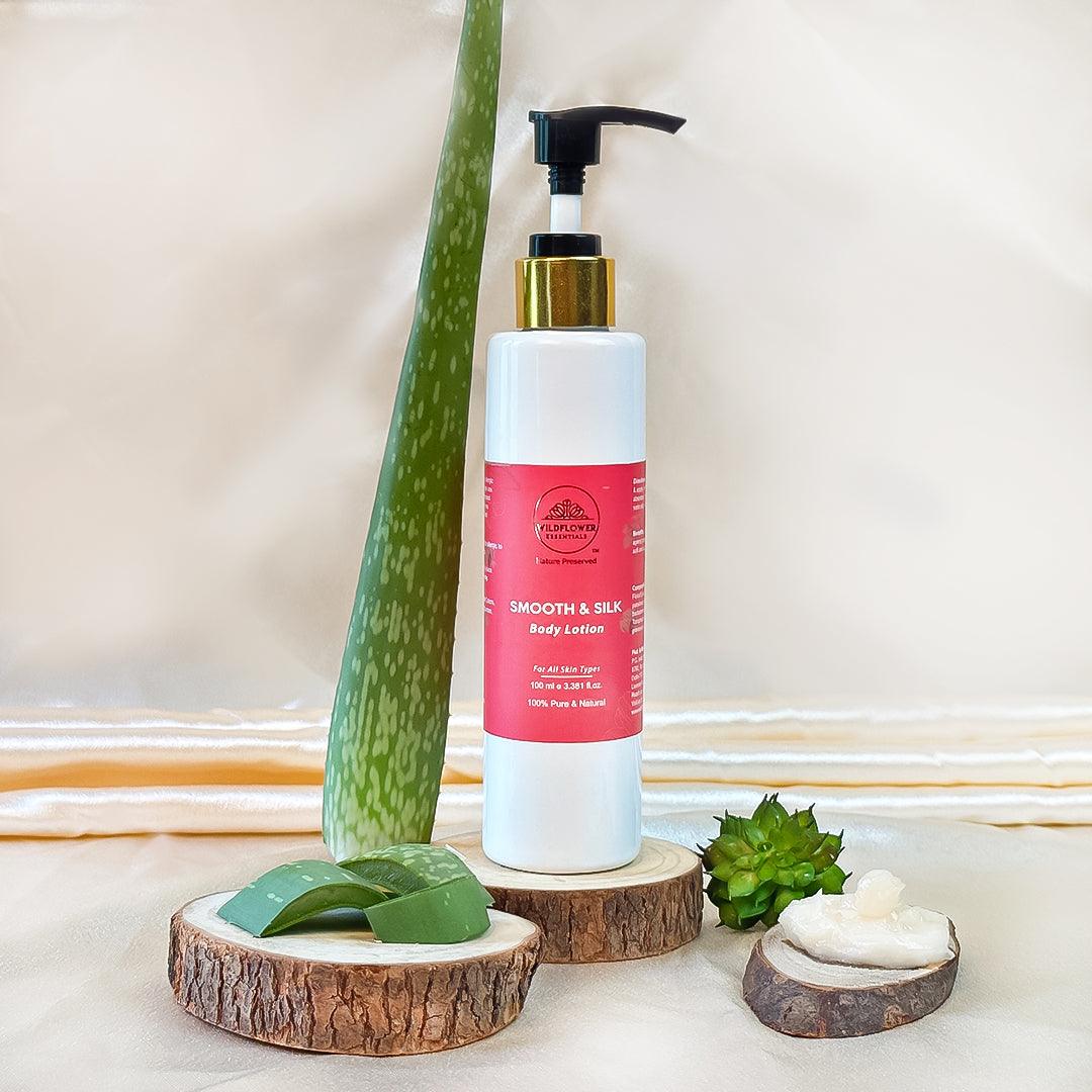 Smooth and Silk Body Lotion - Dry Skin Soother | 100ml Wildflower Essentials