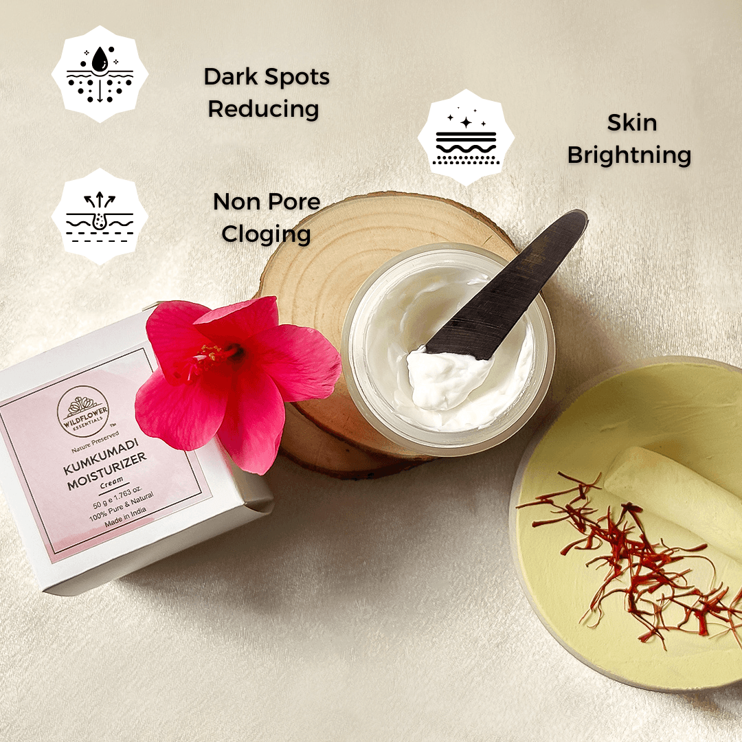 Kumkumadi Cream- Skin Brightening and Whitening Night Treatment | 50g Wildflower Essentials