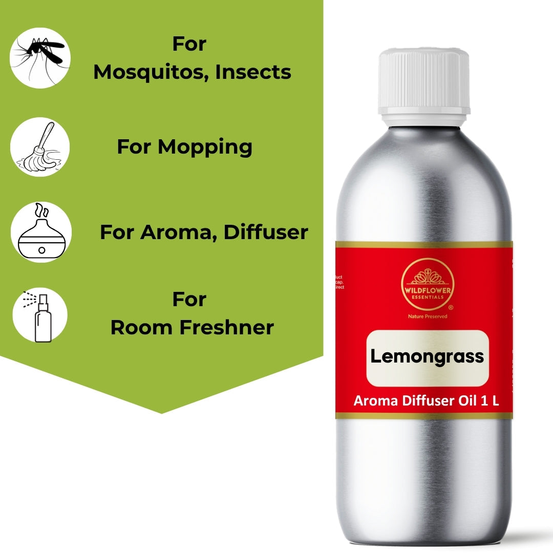 Lemongrass Aroma Diffuser Oil | 1L Wildflower Essentials