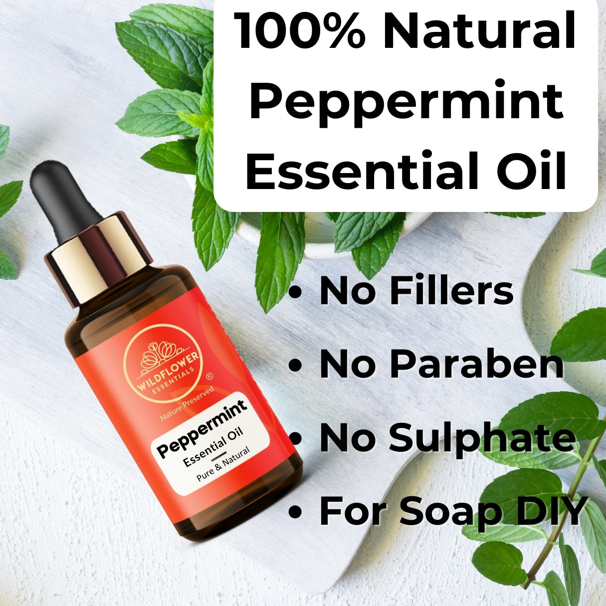Peppermint Essential Oil Wildflower Essentials