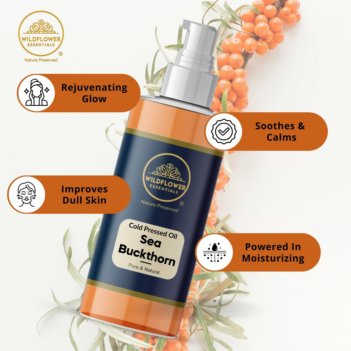 Sea Buckthorn Oil- Cold Pressed Wildflower Essentials