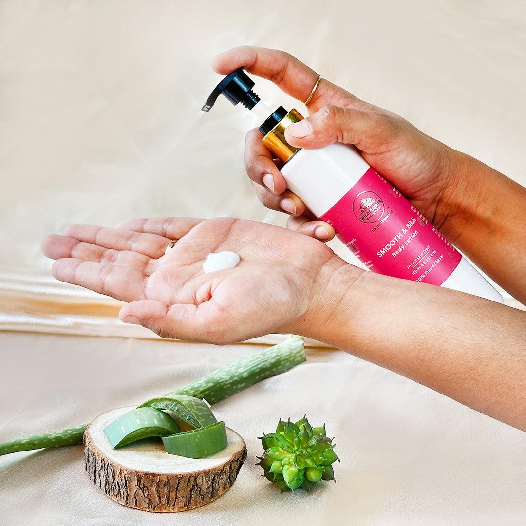 Smooth and Silk Body Lotion - Dry Skin Soother | 100ml Wildflower Essentials