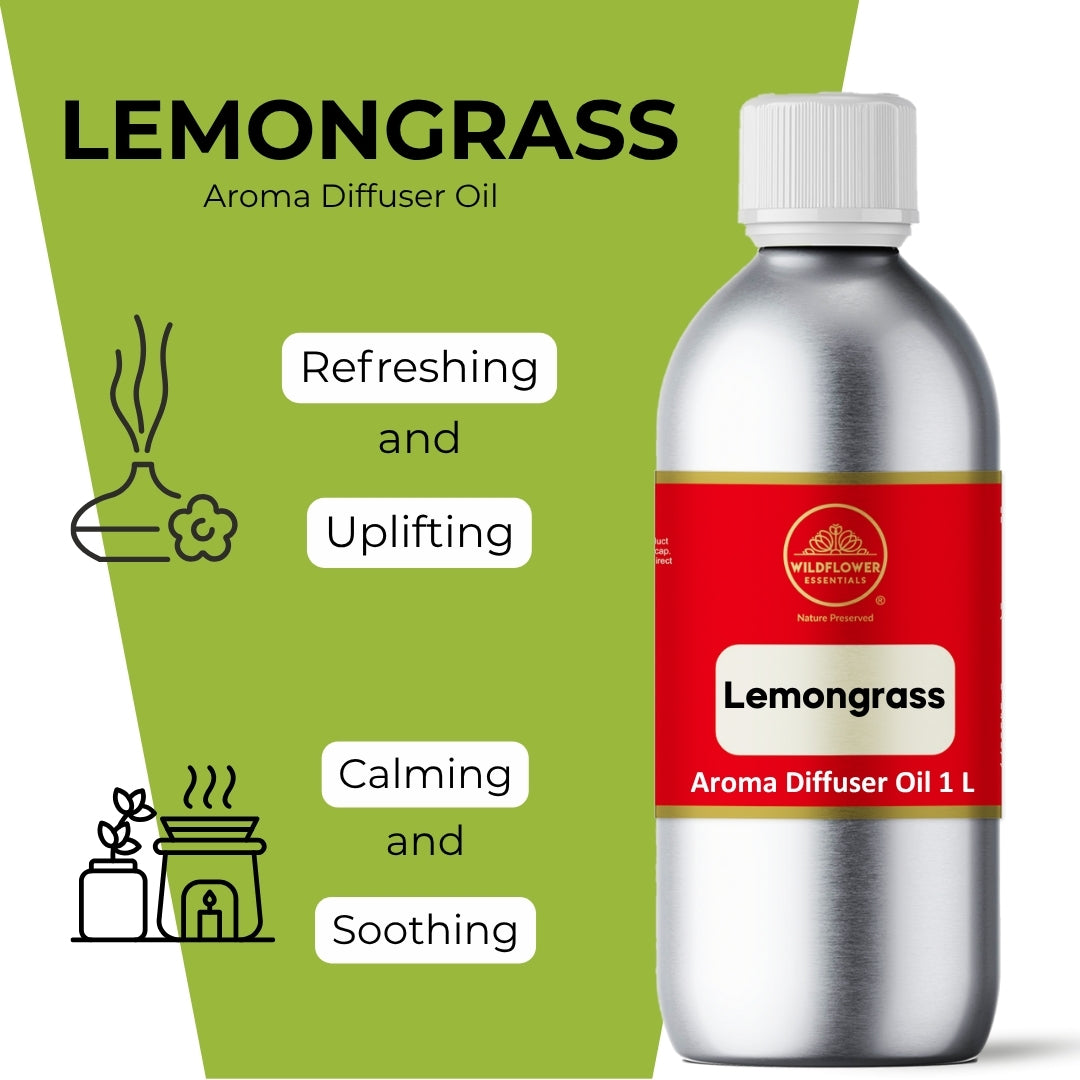 Lemongrass Aroma Diffuser Oil | 1L Wildflower Essentials