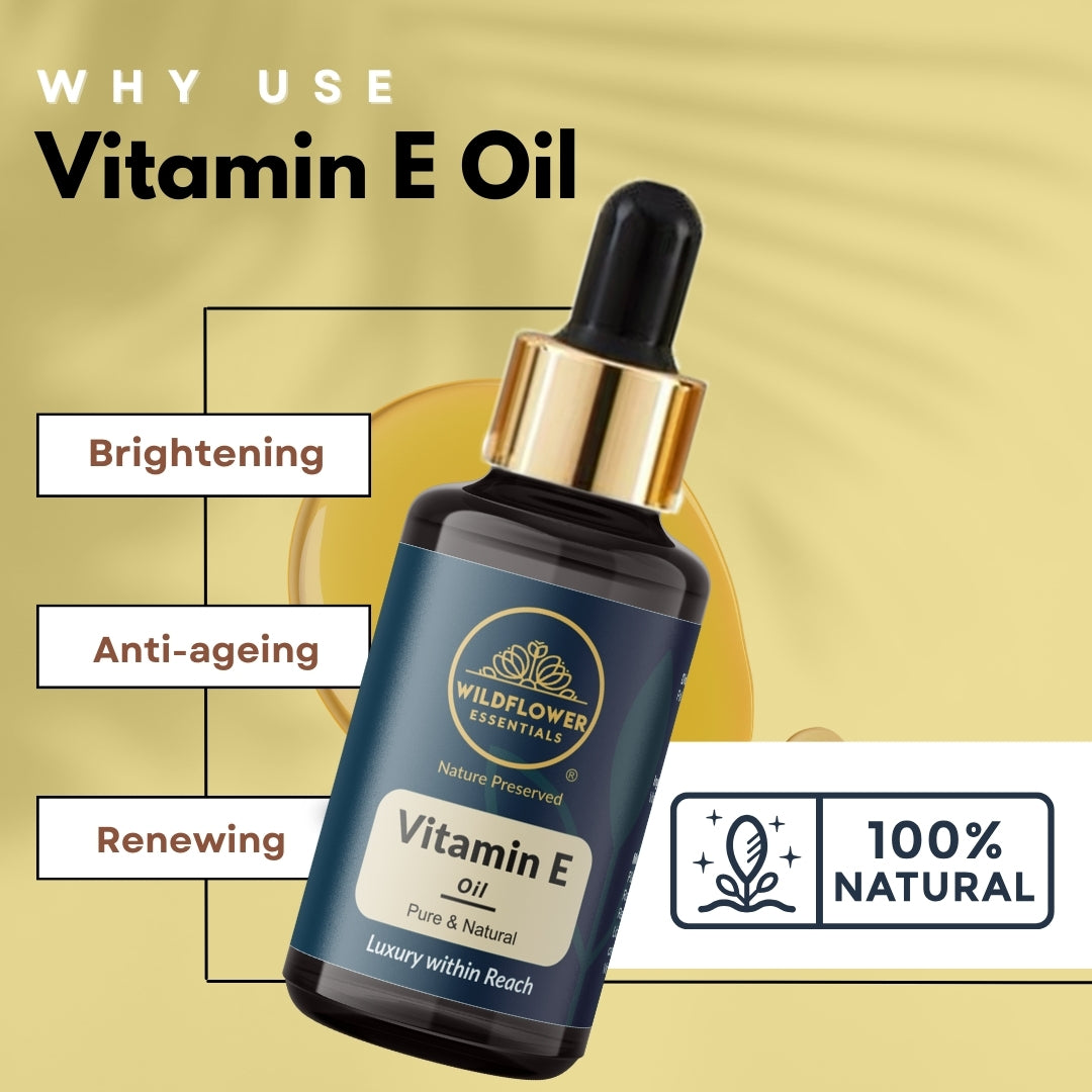 Vitamin E Oil + Rose Water Combo (15ml each) Wildflower Essentials