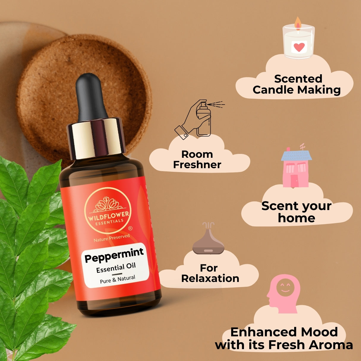 Peppermint Essential Oil Wildflower Essentials