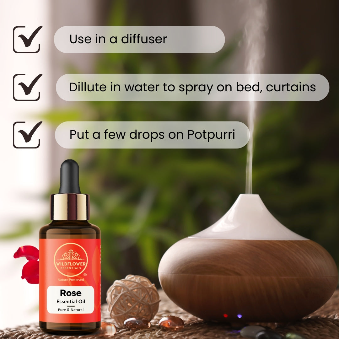 Rose Essential Oil Wildflower Essentials