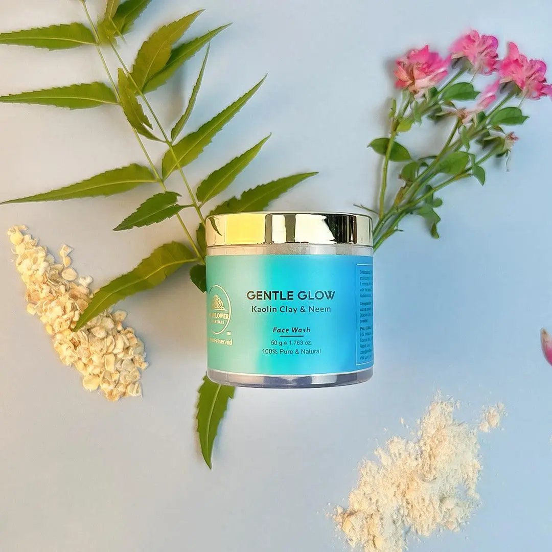 Herbal Powder Face Wash- Gentle Glow- Imparts Acne Free Clear Skin | 50g Wildflower Essentials