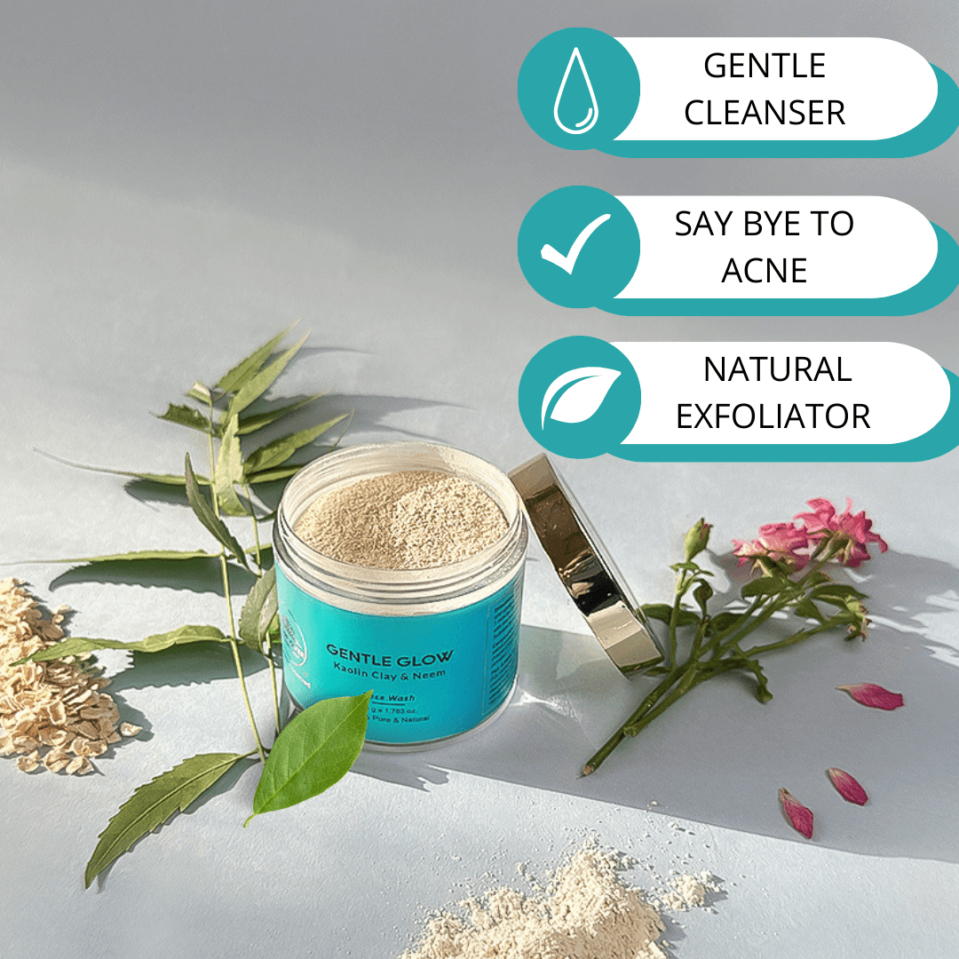Herbal Powder Face Wash- Gentle Glow- Imparts Acne Free Clear Skin | 50g