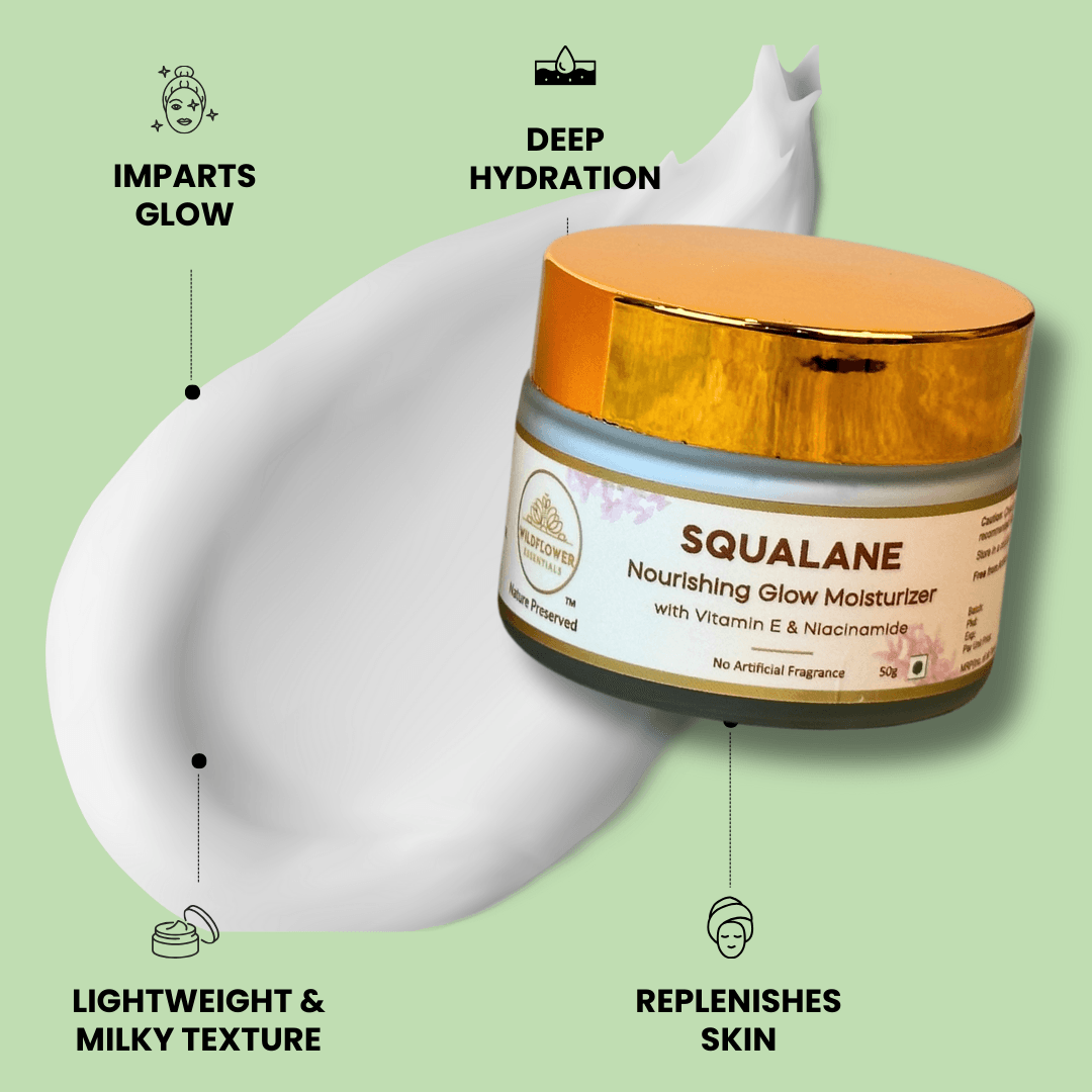 Squalane Nourishing Glow Moisturizer Wildflower Essentials