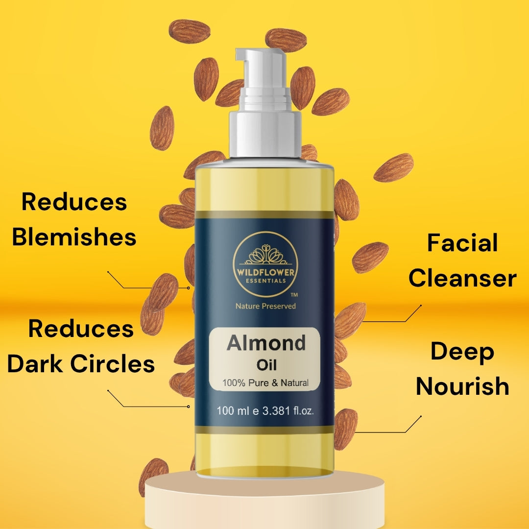 Vitamin E Oil, Avocado Oil, Argan Oil, Almond Oil Combo (100ml each) Wildflower Essentials
