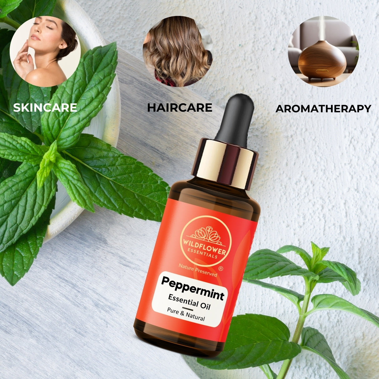 Peppermint Essential Oil Wildflower Essentials