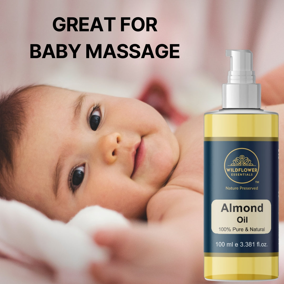 Vitamin E Oil, Avocado Oil, Argan Oil, Almond Oil Combo (100ml each) Wildflower Essentials