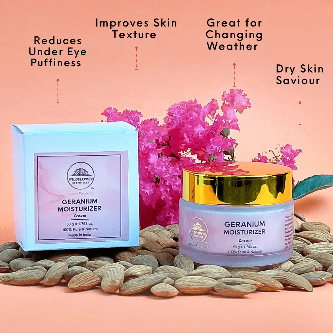 Geranium Moisturiser- Hydration for Extremely Dry Skin | 50g Wildflower Essentials