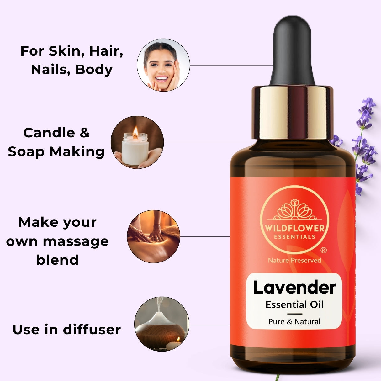 Lavender Essential Oil Wildflower Essentials