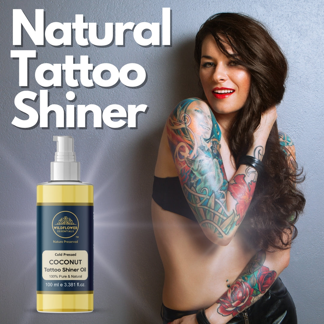 Virgin Coconut Tattoo Shiner Oil | 100 ml Wildflower Essentials