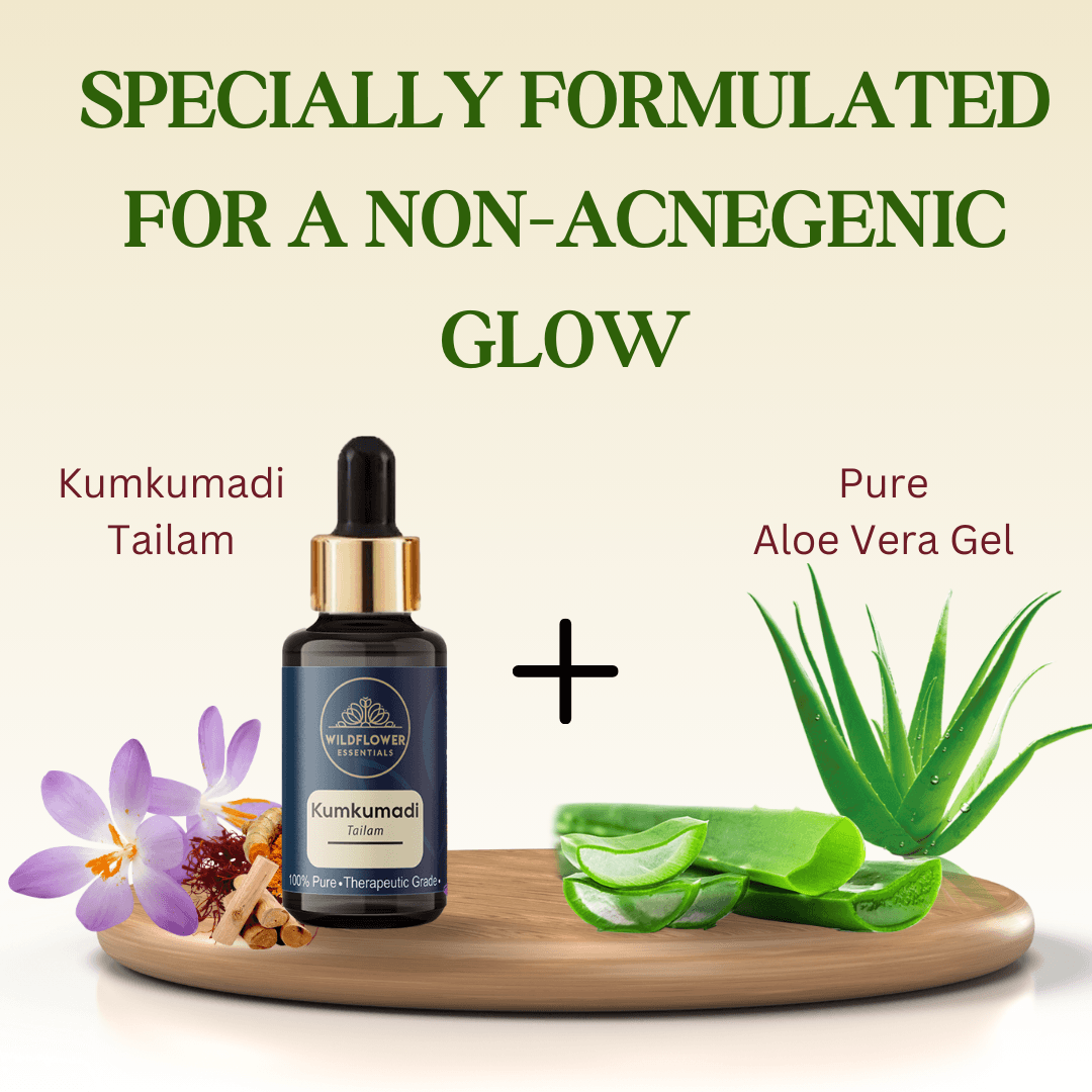 Kumkumadi Gel-Skin Brightening and Whitening Night Treatment| 50g Wildflower Essentials