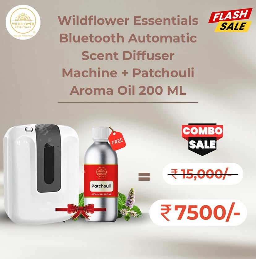 Wildflower Essentials Bluetooth Automatic Scent Diffuser Machine / Aroma Oil Diffuser Machine