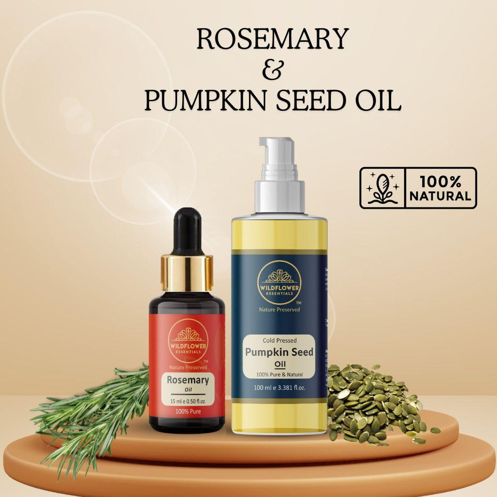 Pumpkin Seed Oil (100ml) + Rosemary Essential Oil (15ml)  Combo
