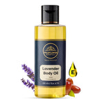 Lavender Body Oil with Almond Oil, Jojoba Oil & Vitamin E Oil | Intense Nourishment | Long Lasting | Non-Greasy & Lightweight | Soft & Nourished Skin | For All Skin Types- 200ml Wildflower Essentials