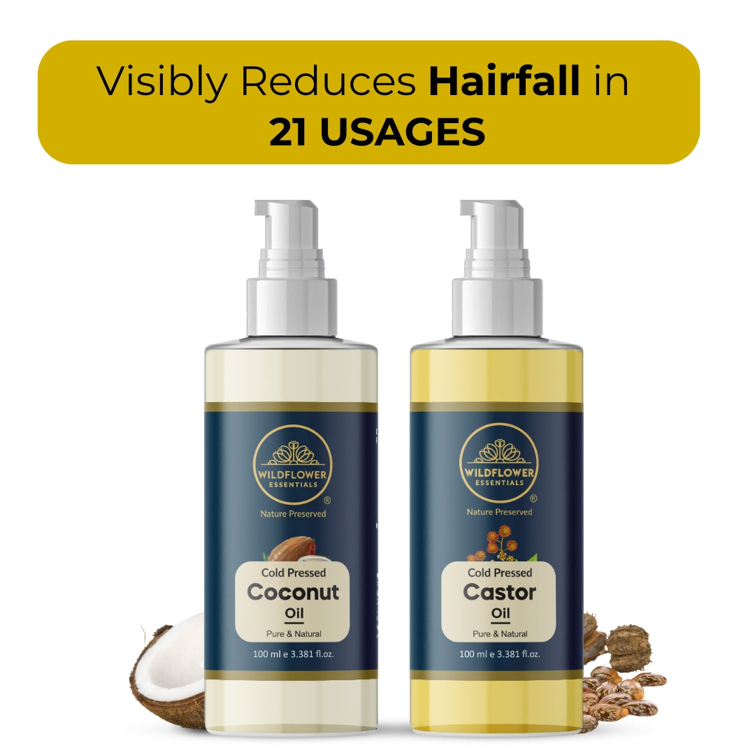 Coconut Oil + Castor Oil Combo (100ml each)