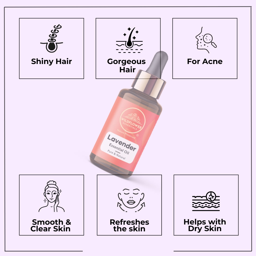 Lavender, Lemongrass, Rose, Peppermint Essential Oil Combo (15ml each)