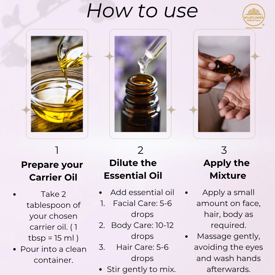 Betel Leaf Essential Oil Wildflower Essentials for face skin body hair 15ml, 30ml