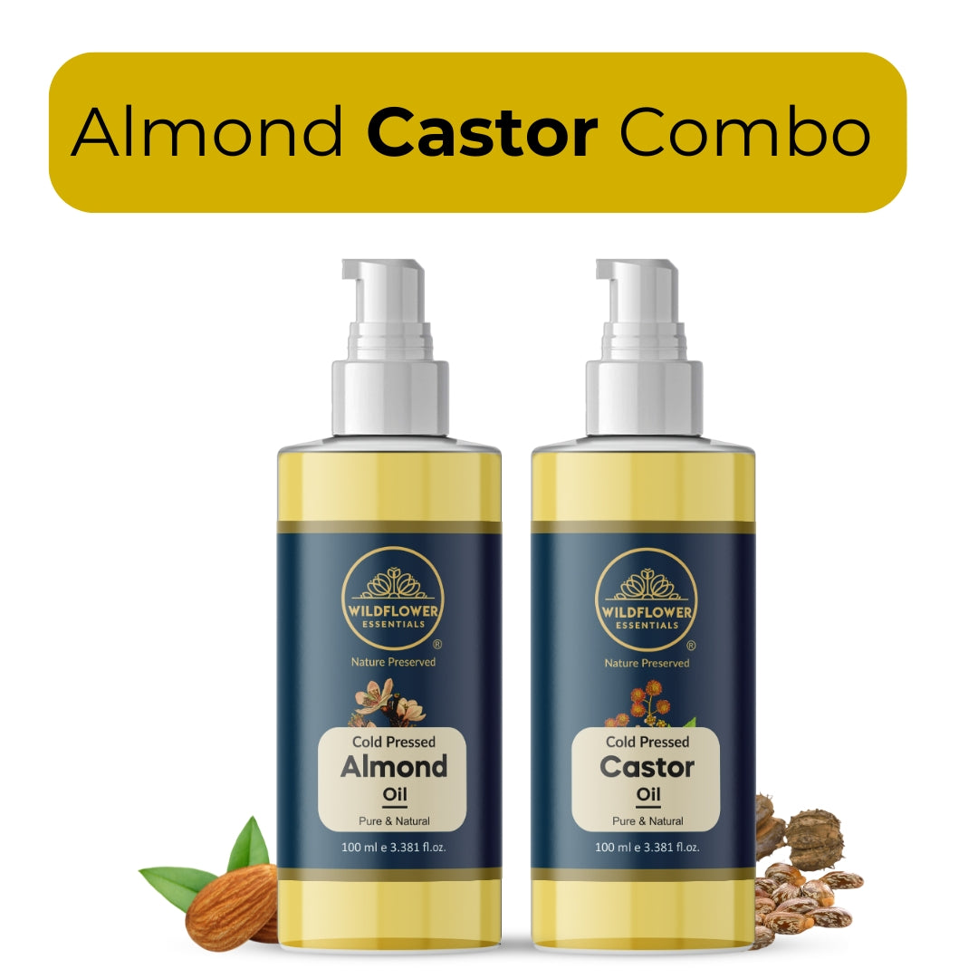 Almond Oil + Castor Oil Combo (100 ml each)