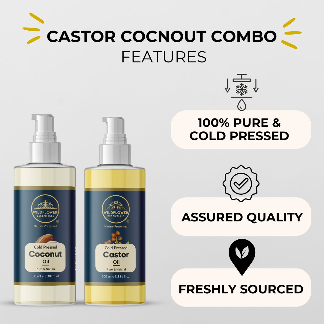 Coconut Oil + Castor Oil Combo (100ml each)