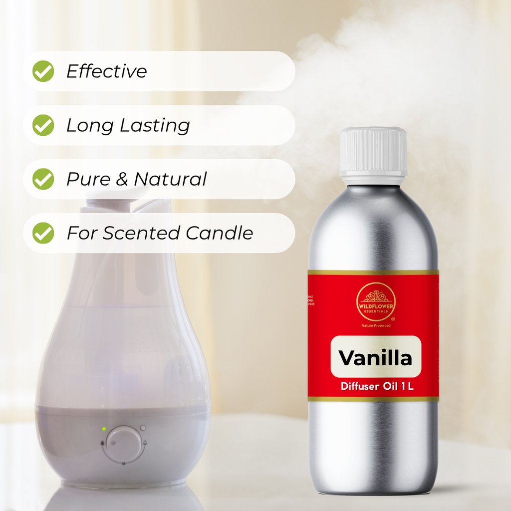 Vanilla Aroma Diffuser Oil 1L Wildflower Essentials