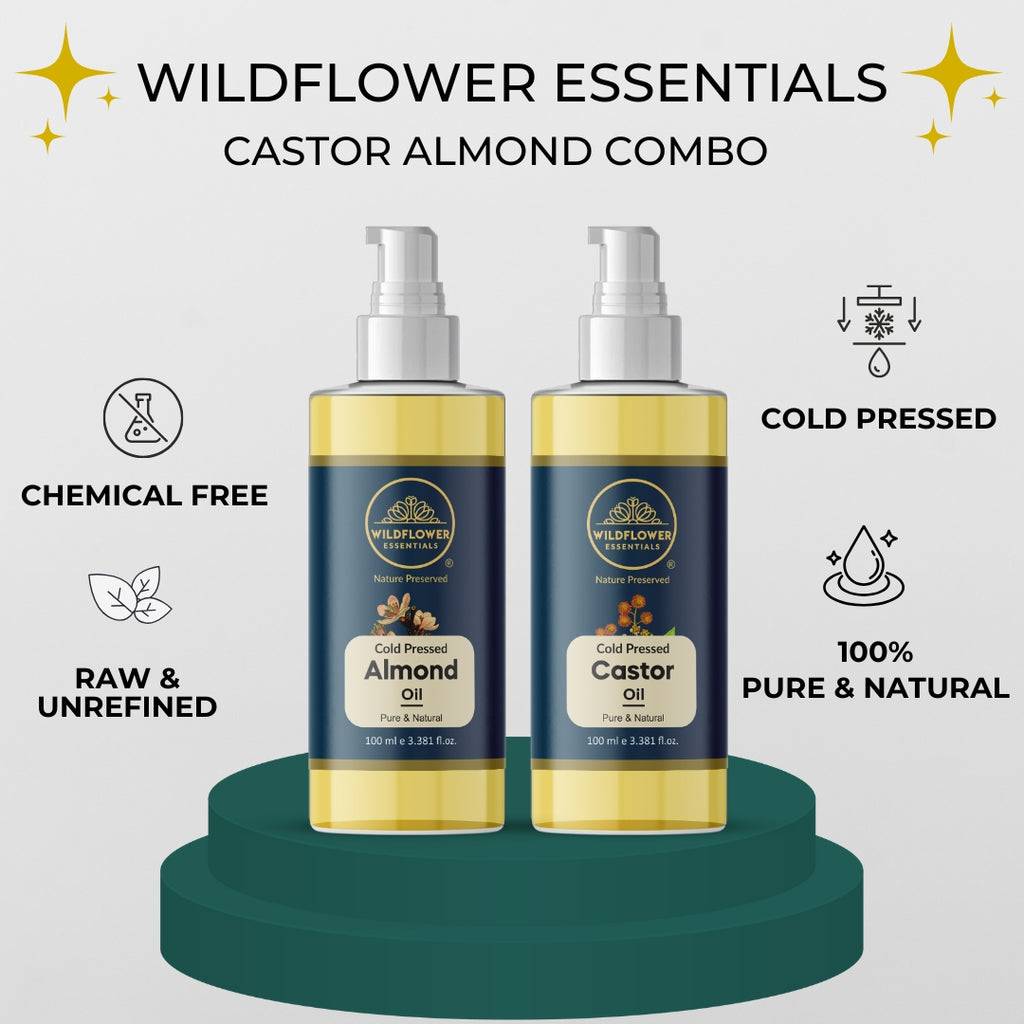 Almond Oil + Castor Oil Combo (100 ml each)