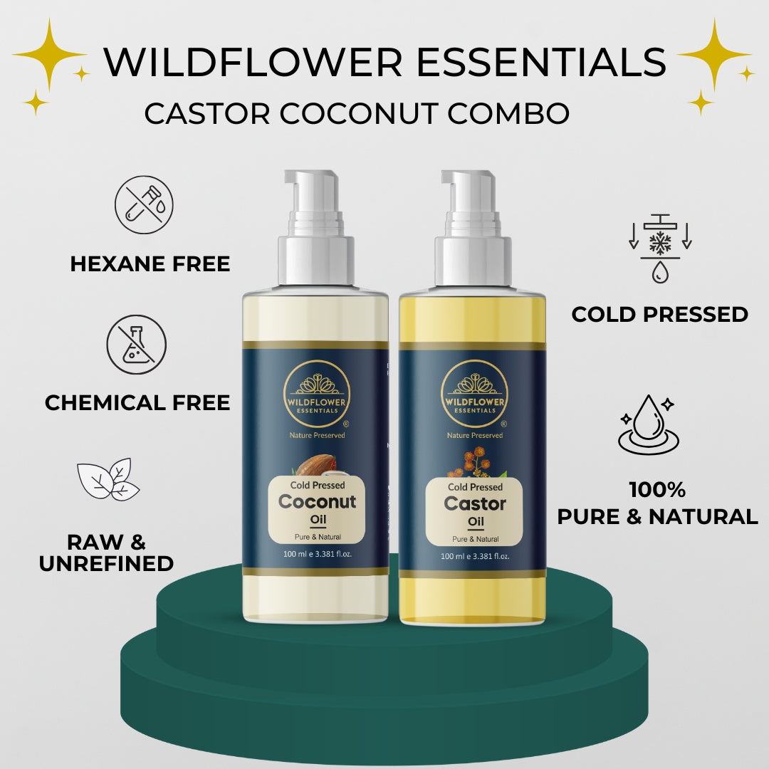 Coconut Oil + Castor Oil Combo (100ml each)