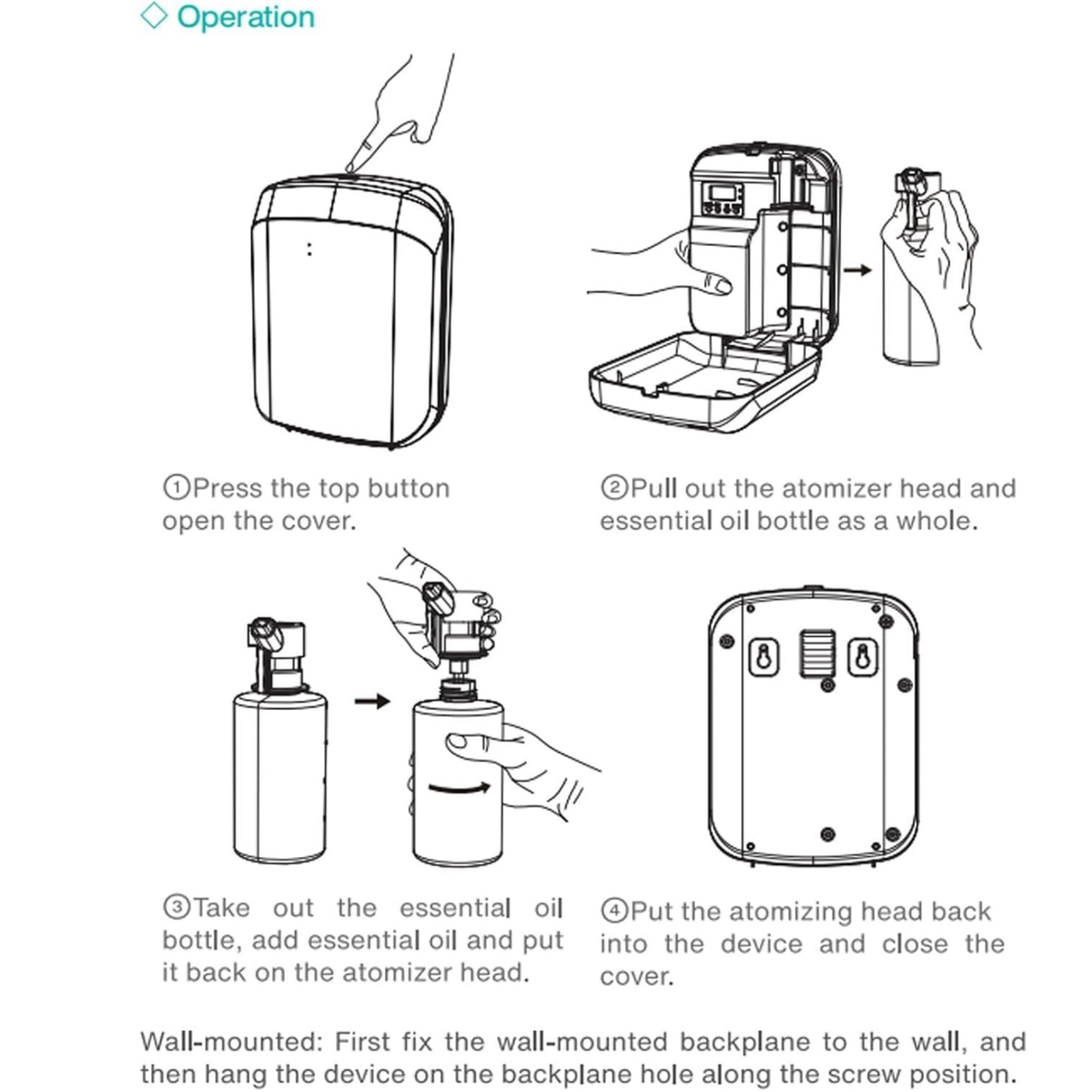 Automatic Scent / Aroma / Fragrance Oil Diffuser Machine Wildflower Essentials