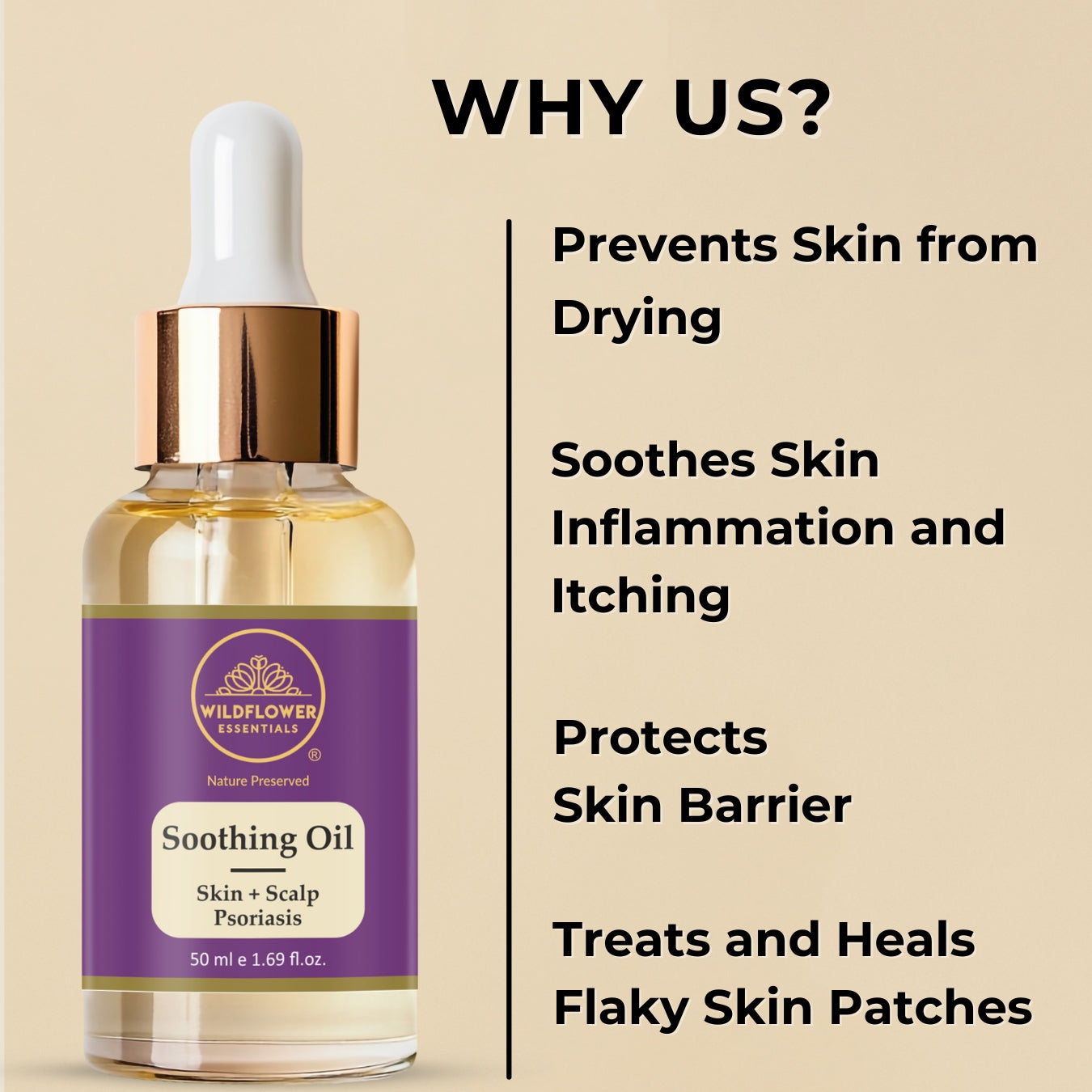 Soothing Oil for Eczema, Psoriasis & Dermatitis | 50ml