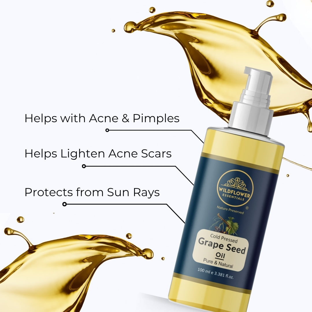 Grapeseed, Jojoba, Rosehip, Argan  Oil combo 100ml Wildflower Essentials