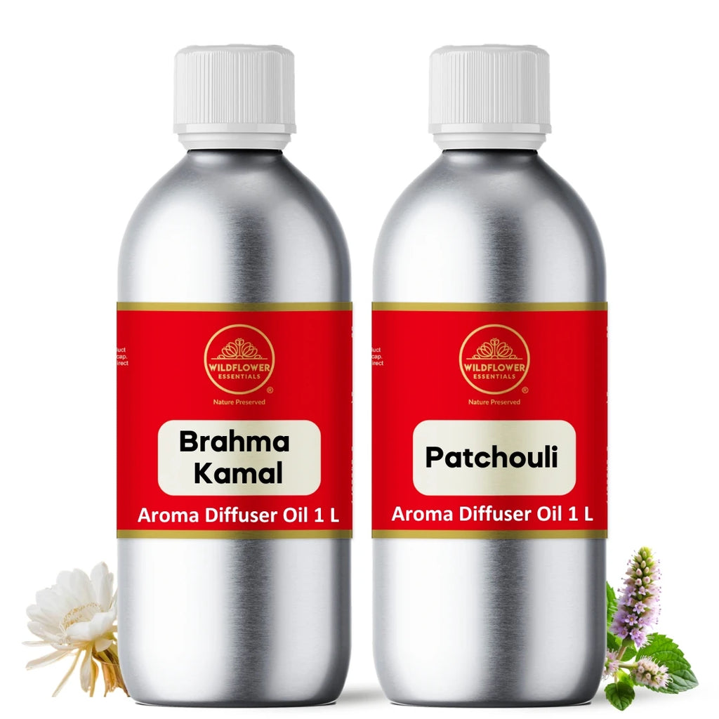 Brahma Kamal Fragrance Oil | Patchouli Fragrance Oil - Combo Pack (1 L each)