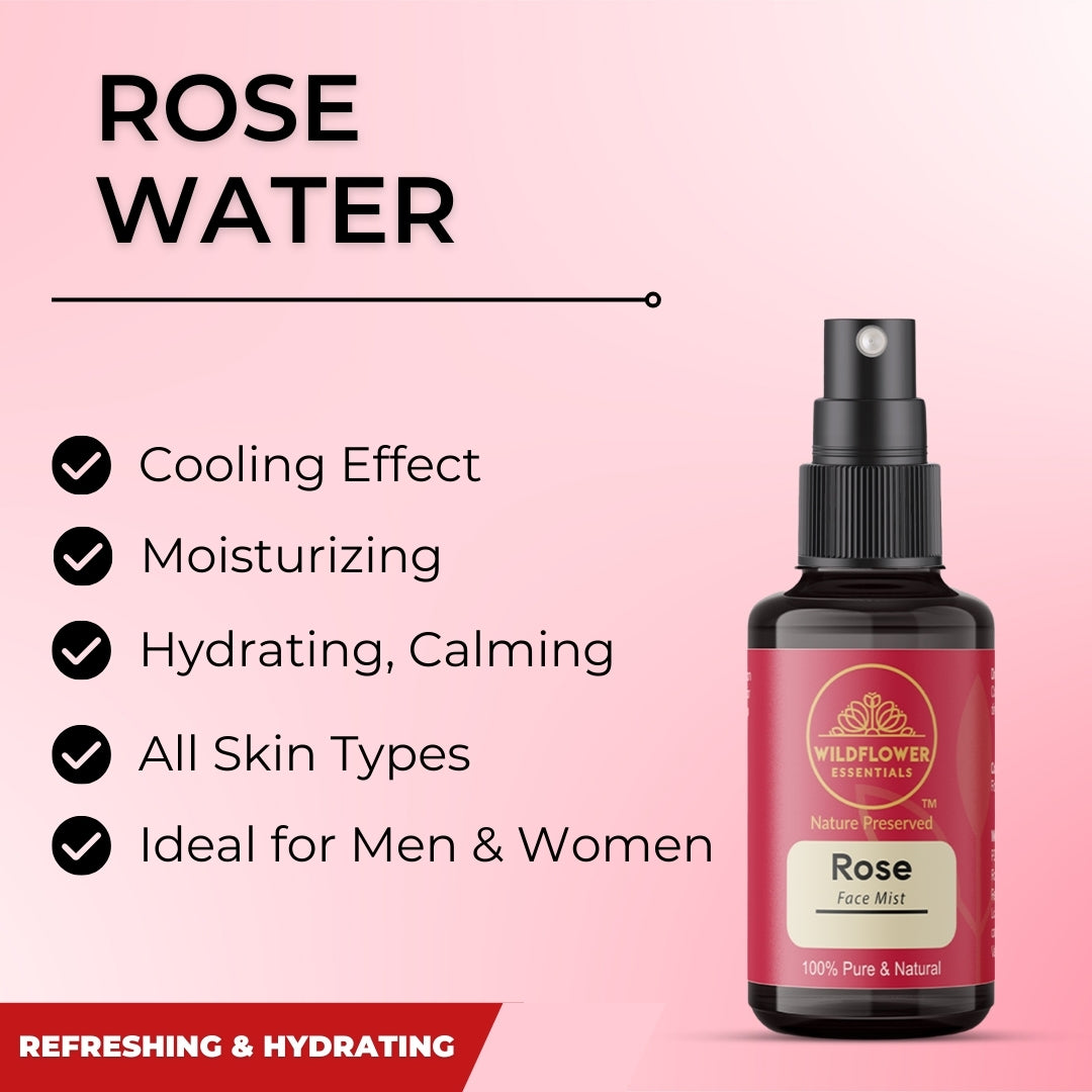 Vitamin E Oil + Rose Water Combo (15ml each)