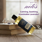 Lavender Body Oil with Almond Oil, Jojoba Oil & Vitamin E Oil | Intense Nourishment | Long Lasting | Non-Greasy & Lightweight | Soft & Nourished Skin | For All Skin Types- 200ml Wildflower Essentials