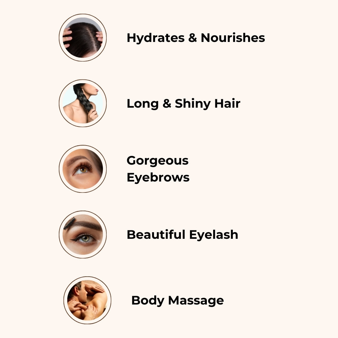 Almond Oil + Castor Oil Combo (100 ml each)