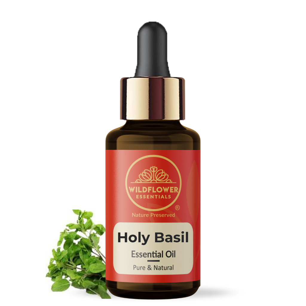 Holy Basil Essential Oil Wildflower Essentials