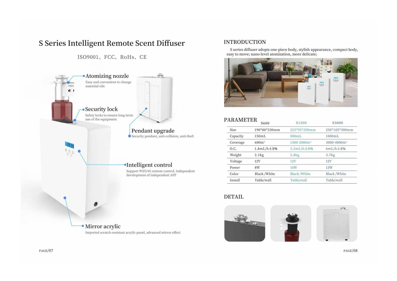 Wildflower Essentials AD-SR600 Power Automatic Intelligent Scent Diffuser ( ISO 9001 ) / Aroma Oil Diffuser Machine